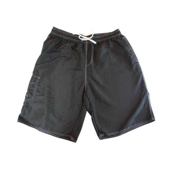 High-Quality Black Nylon Swim Shorts - XL - Picture 1 of 5